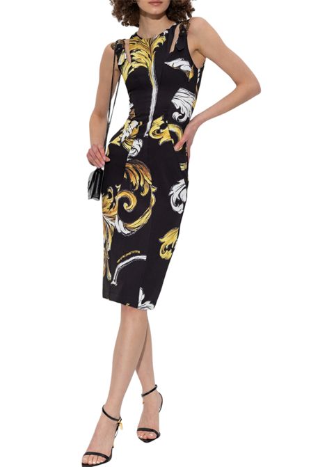 Abito a tubino fantasia barocca all over VERSACE JEANS COUTURE | Abiti | 78HAO9B3 NS636G89